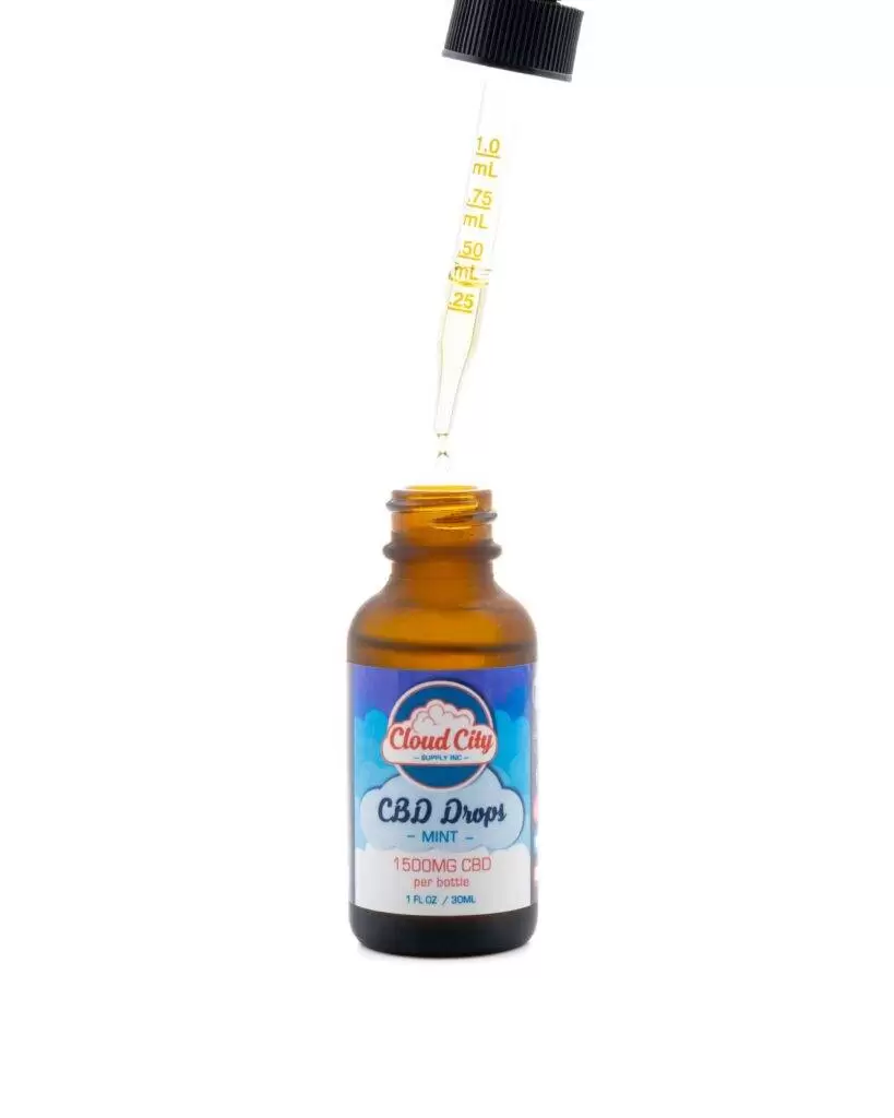 Cloud City Mint Flavored Tincture Drops Product Demonstration