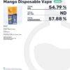 CBD Living Mango Disposable Vape Certificate of Analysis Page 1