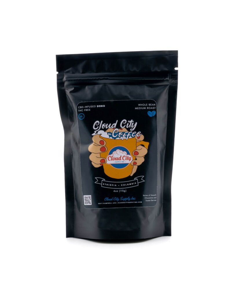 Cloud City Premium CBD Coffee 4oz Front of Packaging