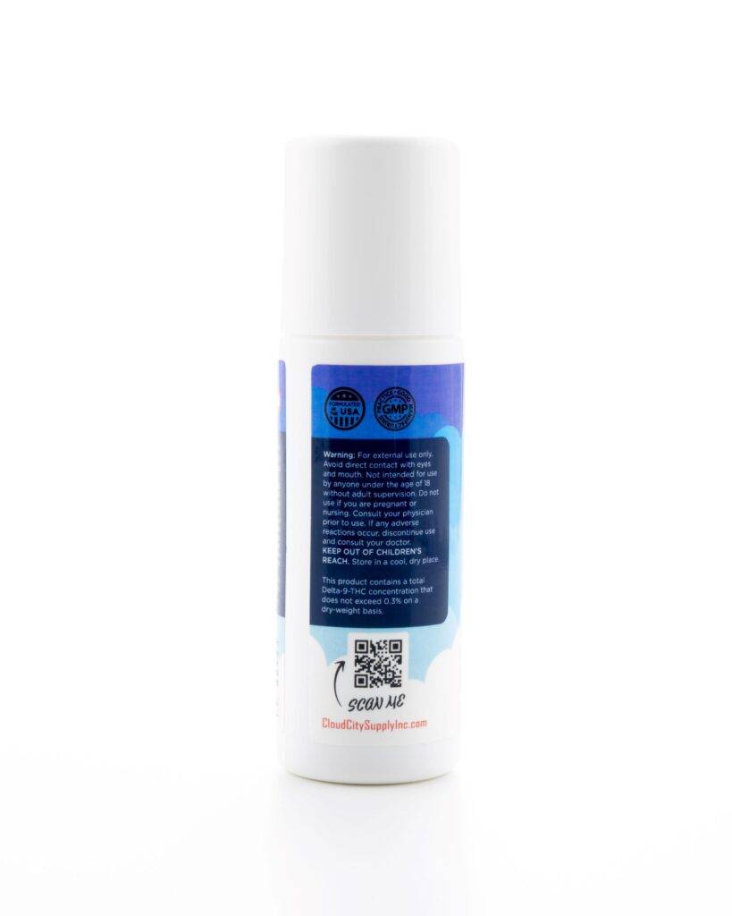 Cloud City Intensive Relief Roll-On Container Disclaimers Side