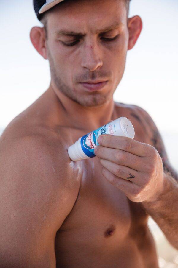 Man Using Intensive Relief Roll On