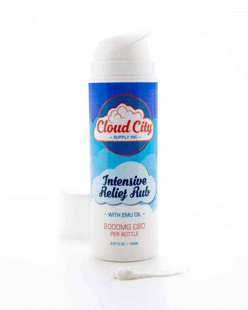 Cloud City Intensive Relief Rub with Product Sample