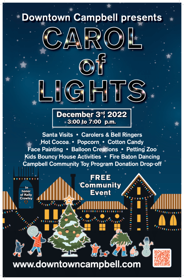 Downtown Campbell Carol of Lights 2022 Cloud City Supply