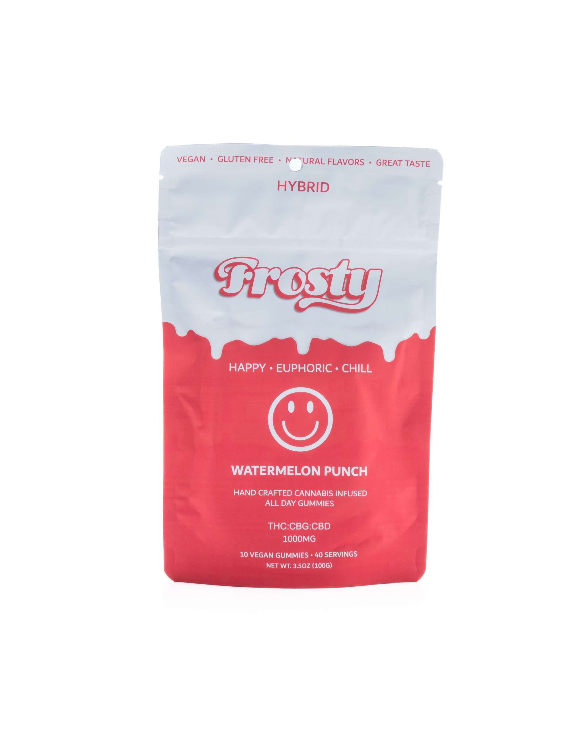 FROSTYページ Frosty All Day Bliss Watermelon Punch Delta 9 THC Gummies - Cloud