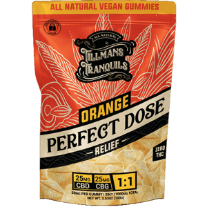 Tillmans Tranquils Orange Relief 1:1 CBD:CBG Gummies